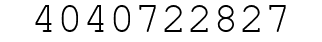 Number 4040722827.
