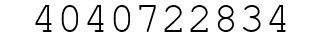 Number 4040722834.