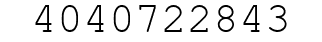 Number 4040722843.
