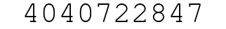 Number 4040722847.