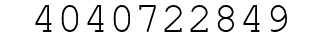 Number 4040722849.