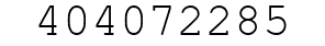 Number 404072285.