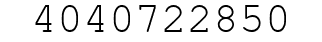 Number 4040722850.