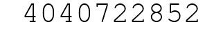 Number 4040722852.