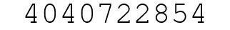 Number 4040722854.
