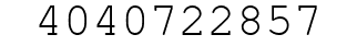 Number 4040722857.