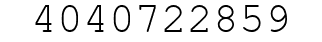 Number 4040722859.