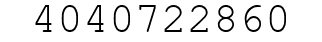 Number 4040722860.