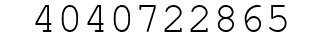 Number 4040722865.