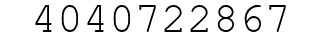 Number 4040722867.