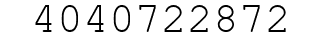 Number 4040722872.