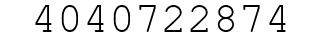 Number 4040722874.