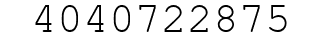 Number 4040722875.