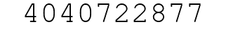 Number 4040722877.