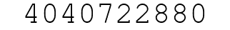 Number 4040722880.