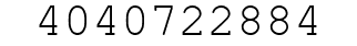 Number 4040722884.