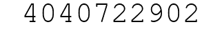 Number 4040722902.