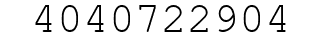 Number 4040722904.