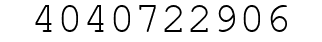 Number 4040722906.