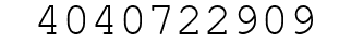 Number 4040722909.