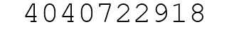 Number 4040722918.