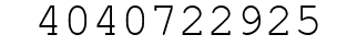Number 4040722925.