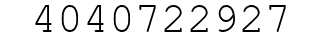 Number 4040722927.