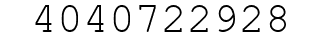 Number 4040722928.