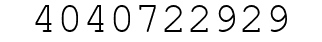 Number 4040722929.