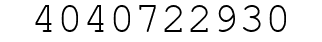 Number 4040722930.