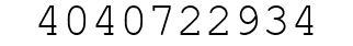 Number 4040722934.