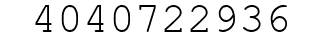 Number 4040722936.