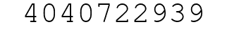 Number 4040722939.