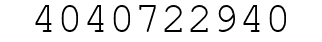 Number 4040722940.