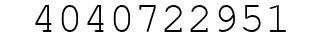 Number 4040722951.