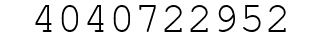 Number 4040722952.