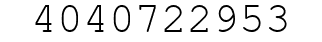 Number 4040722953.