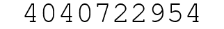 Number 4040722954.