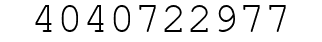 Number 4040722977.