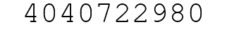 Number 4040722980.