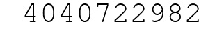 Number 4040722982.