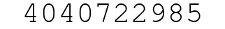Number 4040722985.