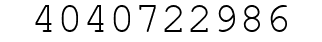 Number 4040722986.