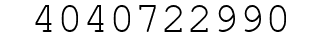 Number 4040722990.