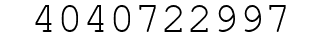 Number 4040722997.