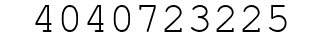 Number 4040723225.