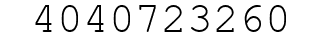 Number 4040723260.