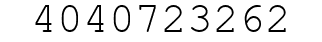 Number 4040723262.