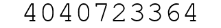 Number 4040723364.
