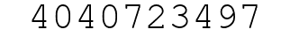 Number 4040723497.